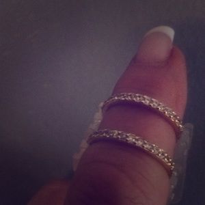 925 sterling /gold plated zirconia rings